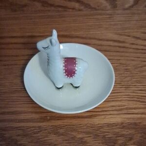 Ceramic Trinket Dish With Llama